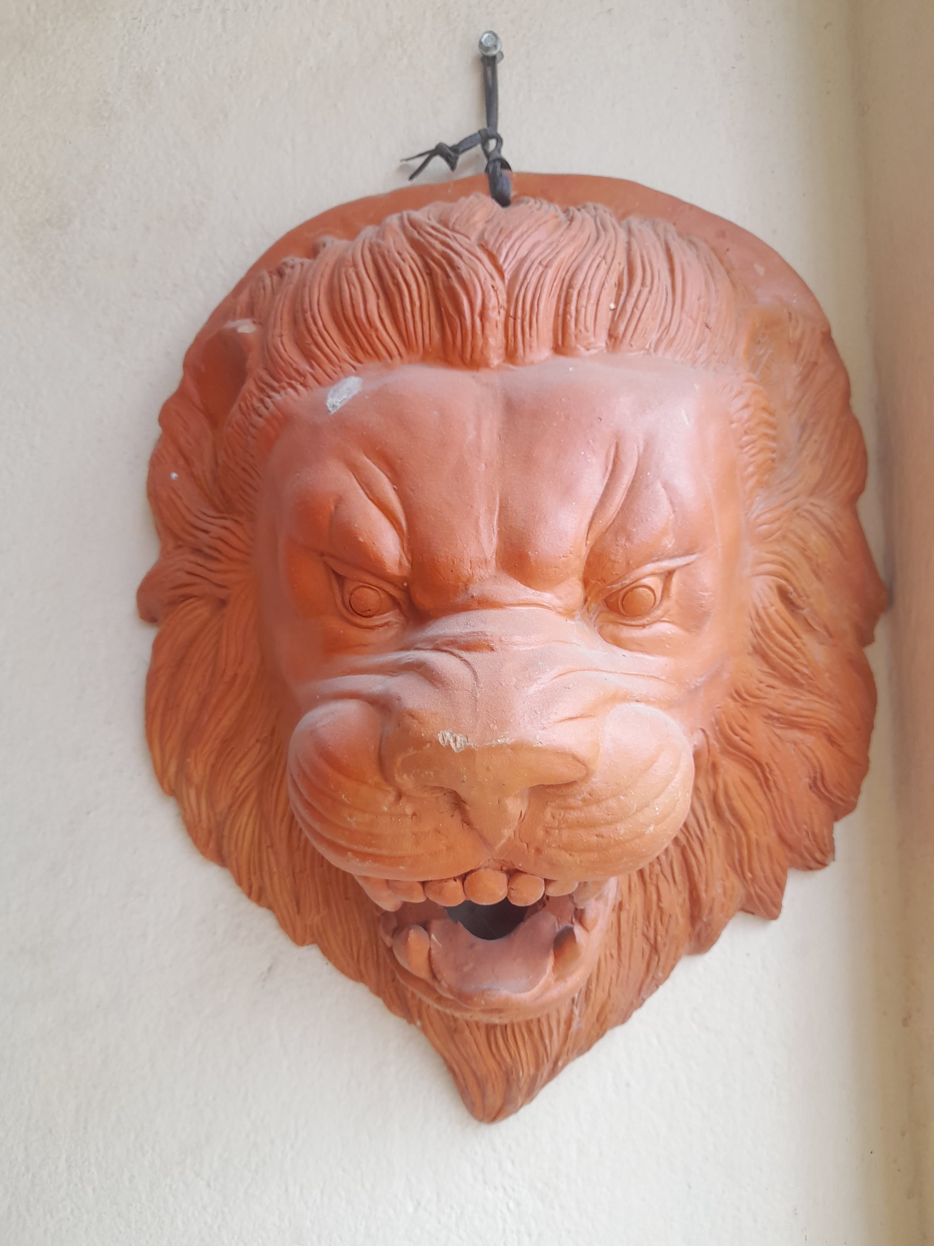Lion Face Sculpture